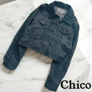 새상품급 [ Chico ] 치코 숏 기장 데님 자켓 블랙