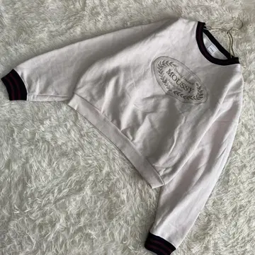 MOUSSY 로고 맨투맨 핑크 베이지 F 귀여운 캐주얼 속기모