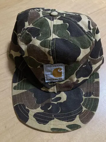 80s Carhartt 카모플라쥬 캡 100주년 기념 덕 카모