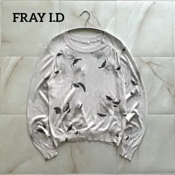 FRAY I.D 플라워 프린트 니트탑 베이지 F