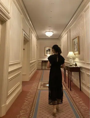 [ 9/23까지 ] 결혼식 파티 경사 드레스 블랙 S 사이즈