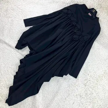 레어 로메오 질리 롱 원피스 변형 비대칭 턱 블랙