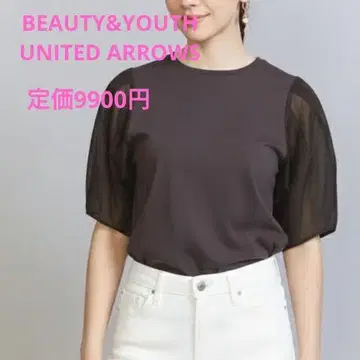 BEAUTY&YOUTH UNITEDARROWS 코튼 시어 소매 티셔츠