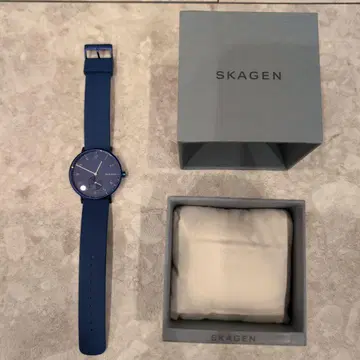SKAGEN 실리콘 벨트 워치 블루