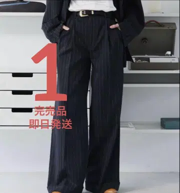 완판템 와이드 스트레이트 슬랙스 팬츠 블랙 계열 기타 size 1