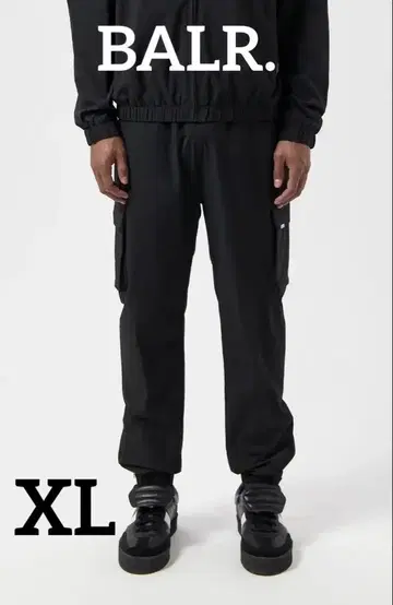 [ 새상품 ] BALR. 카고 팬츠 블랙 XL TECH CUFFED