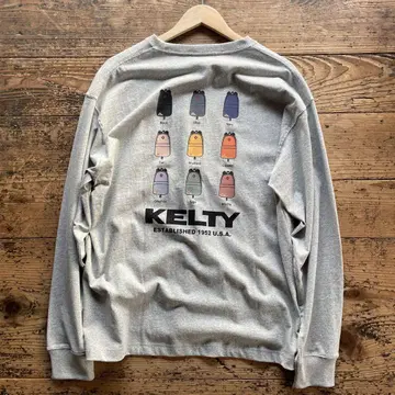 새상품 25년 가을/겨울 KELTY 데이팩 롱 슬리브 T셔츠 그레이 M