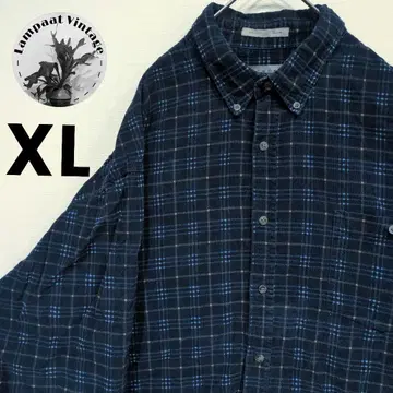 US 구제 의류 코듀로이 셔츠 RETREAT 네이비 XL