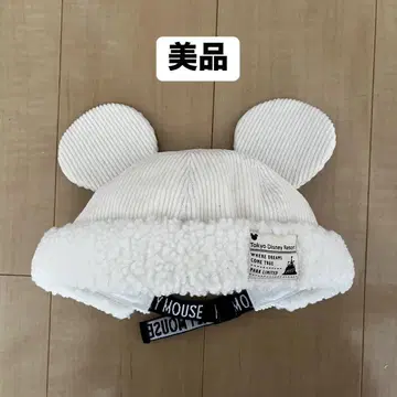 [ 새상품급 ] 디즈니 Disney 미키 모자 보아캡 코듀로이 화이트