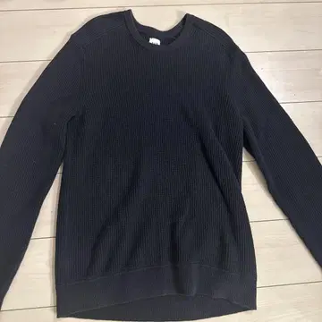 GAP 네이비 리브 스웨터 M 와플