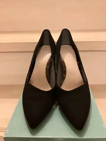 RASAD 블랙 스웨이드 스틸레토 하이힐 24.5cm 새상품급