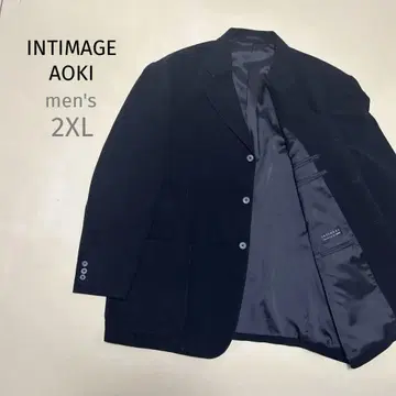 새상품급 인티미지 아오키 남성용 3L 블랙 벨벳풍 포멀 자켓