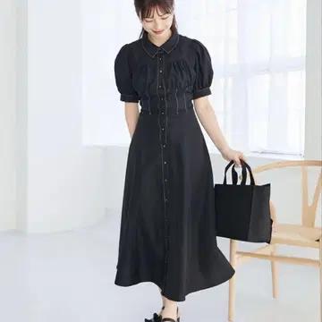 [ 새상품급 ] MAJESTIC LEGON 스타일업 셔츠 원피스 블랙