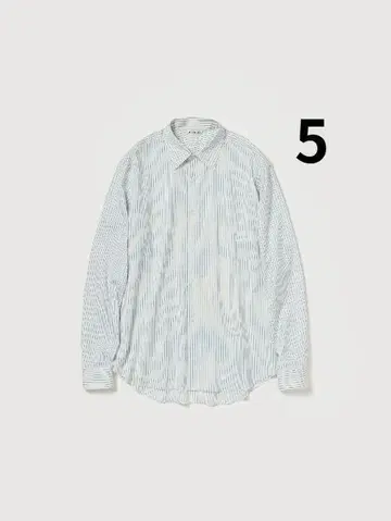 AURALEE 25AW COTTON SILK STRIPE SHIRT 5