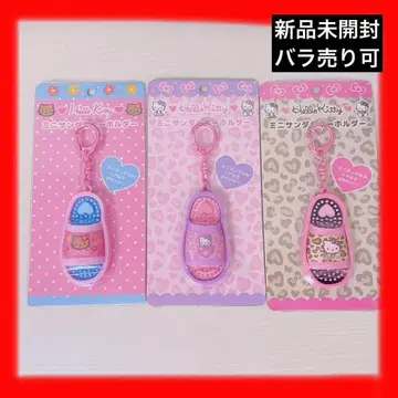 [ 미개봉 새상품 ] 키티 미니 샌들 키링 갸루 산리오 레오파드 무늬