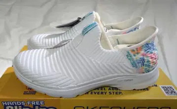 SKECHERS Hands Free 슬립온 화이트/멀티 컬러