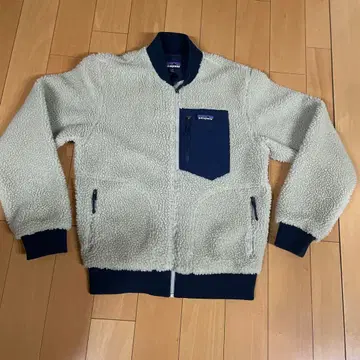 patagonia 플리스 자켓 XS 크림 네이비