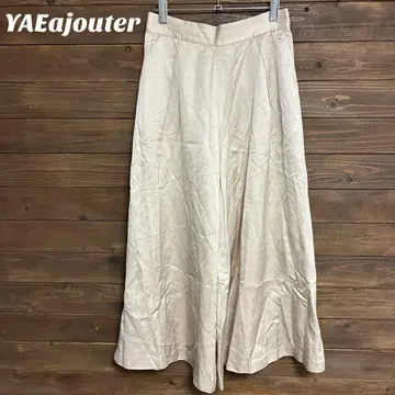 [ YAEajouter ] 베이지 가우초 팬츠 플레어 실루엣 M