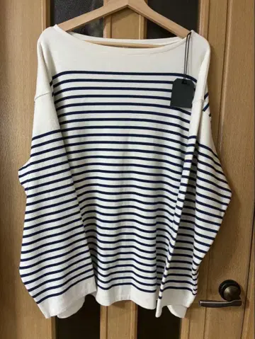 새상품 OUTIL/우티 Tricot Navy 바스크 셔츠 사이즈 3