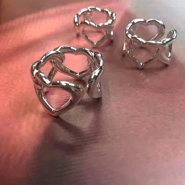 LANIE HEART 4연 RING SILVER925
