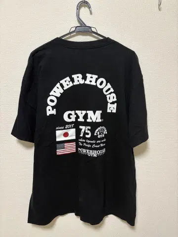 POWERHOUSE GYM 블랙 T셔츠 XXL