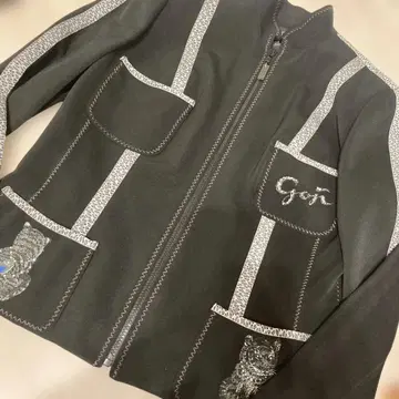 이타리야 멋진 자켓 블랙 레오파드 무늬 11호