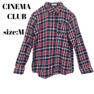 시네마 클럽 CINEMA CLUB 셔츠 상의 체크 무늬 M 긴팔