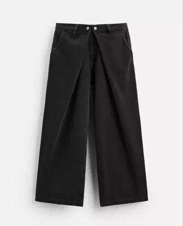 ZARA 블랙 와이드 레그 데님 택 포함 새상품