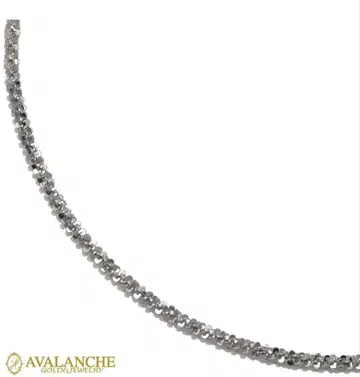 AVALANCHE 10K 화이트골드 목걸이 50cm & 펜던트