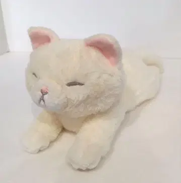 LIV HEART 리브하트 쿠탓토비요리 화이트 고양이 봉제 인형
