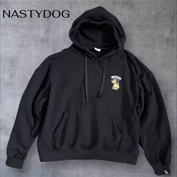 NASTY DOG 나스티도그 후드티 블랙 코튼 100%