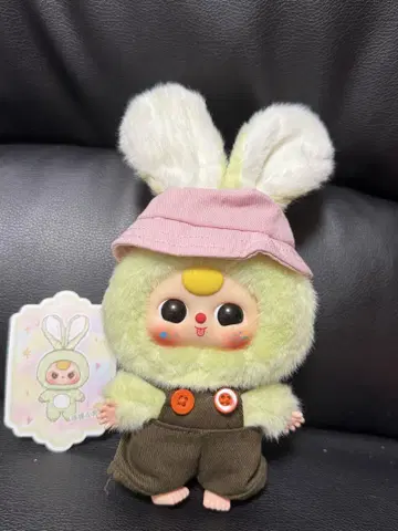 BabyThree 마카롱 토끼 귀 봉제 인형, 키링