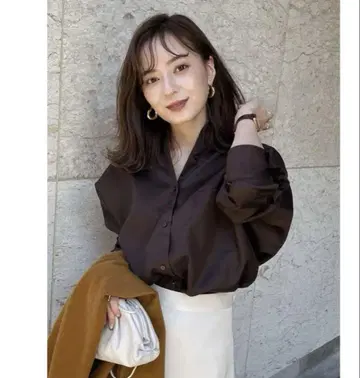 anuans 스탠다드 셔츠 브라운