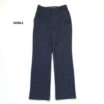 [새상품급] NOBLE 노블 팬츠 블랙 마블 스트레이트 플레어