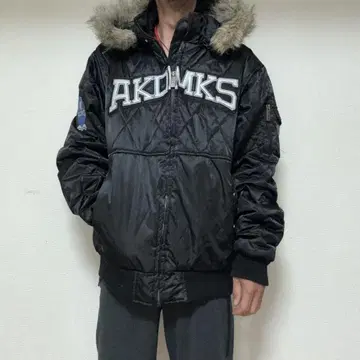 00s Akademiks 아카데믹스 인조 모피 퀼팅 자켓