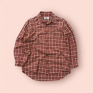 90s FILA 체크 셔츠 양 배색