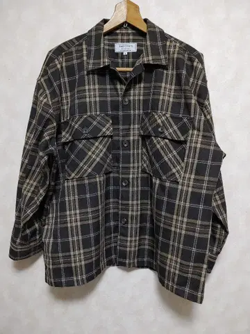 긴팔 셔츠 체크 무늬 아우터