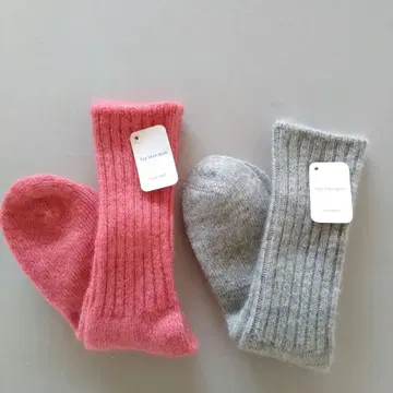 2세트*fog linen work 모헤어 삭스 울 리브 포그