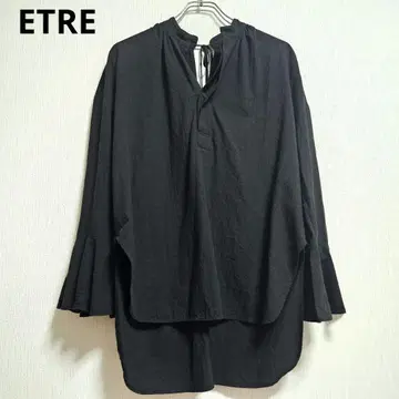 에트레 ETRE TOKYO 플레어 슬리브 블라우스 블랙