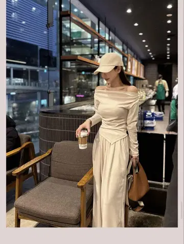 [ QUNG ] unbalance drape gather T