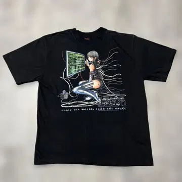 serial experiments lain 셔츠 black XL 소라야마