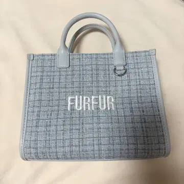 FURFUR 트위드 로고 토트백