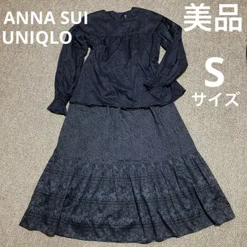새상품급 유니클로 안나수이 셋업 블라우스 캉캉 스커트 S