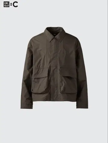 [ 새상품 ] UNIQLOc 코튼 숏 블루종 dark brown XL