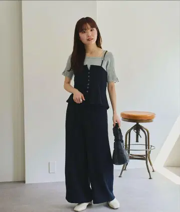 Kastane 데님라이크 와이드 팬츠