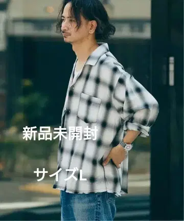 [ 미개봉 새상품 ] 레이온 언컷 프린지 체크 셔츠