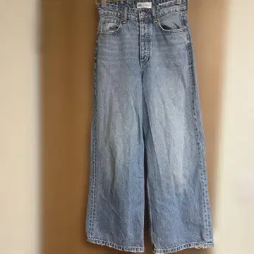 ZARA 라이트 블루 와이드 레그 데님 32