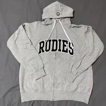 RUDIES 루디스 그레이 풀 집업 후드티 L