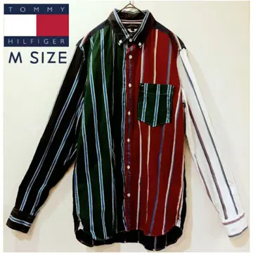 TOMMY HILFIGER 멀티 컬러 스트라이프 BD 긴팔 셔츠 M