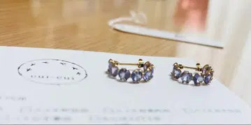 퀴퀴/스냅 후프 귀걸이 K10 YG 탄자나이트